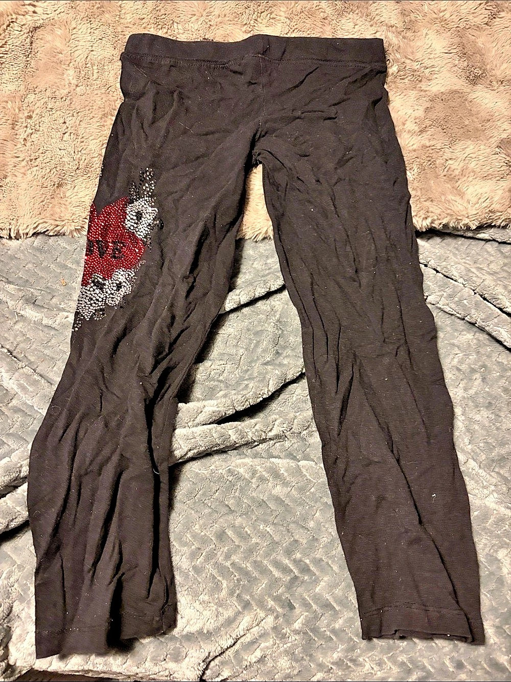 Rawyalty Embellished Black Leggings Size Medium